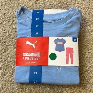 Puma Blue & Pink  Girl’s Top & Legging 2 Piece Set